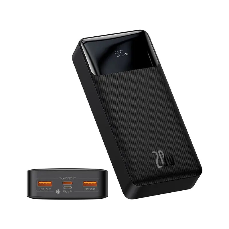 baseus bipow digital display powerbank 20000mah 20w black ppdml-m01